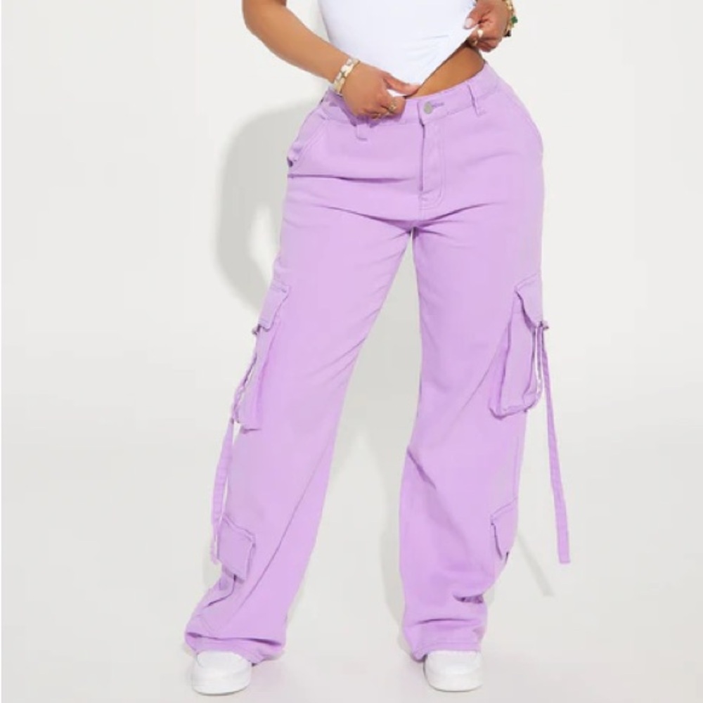 Can't Be Tamed Cargo Pant - Lavender - Large